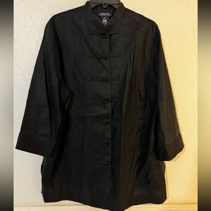 100% Linen Mandarin Style Button